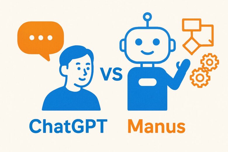 Manus ChatGPT 比較 AIエージェント チャットボット