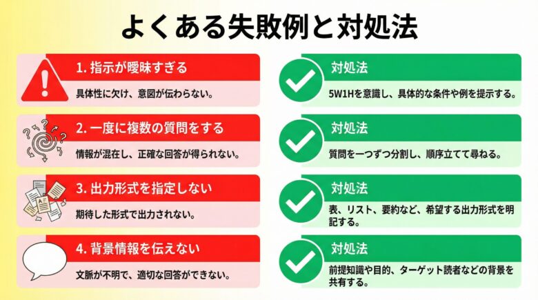 よくある失敗例と対処法